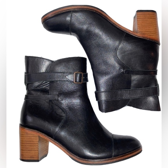 Samantha Pleet Shoes - WOLVERINE 1000 MILE x SAMANTHA PLEET black leather heeled booties size 7.5 EUC